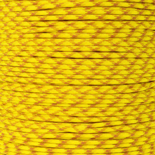 Paracord Planet Blend Pattern Type III 550 Paracord Vibrant Color Selection Available in 10, 25, 50, 100, 250, and 1000 Feet, Yellow