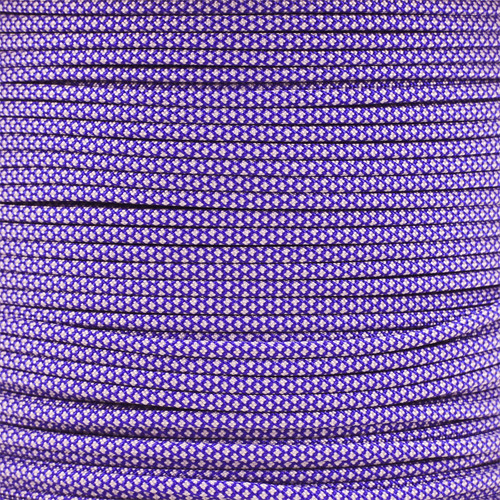 Acid Purple with Silver Gray Diamond - 550 Paracord - 100 Feet