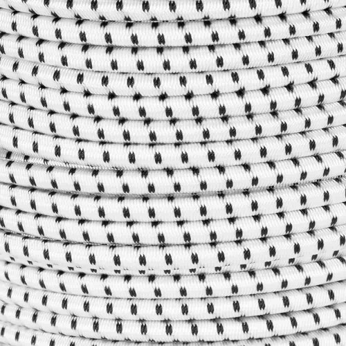 Diamond Weave Shock Cord (1/8 Inch, 10 Feet) - Black Elastic Bungee Cord  Replacement 