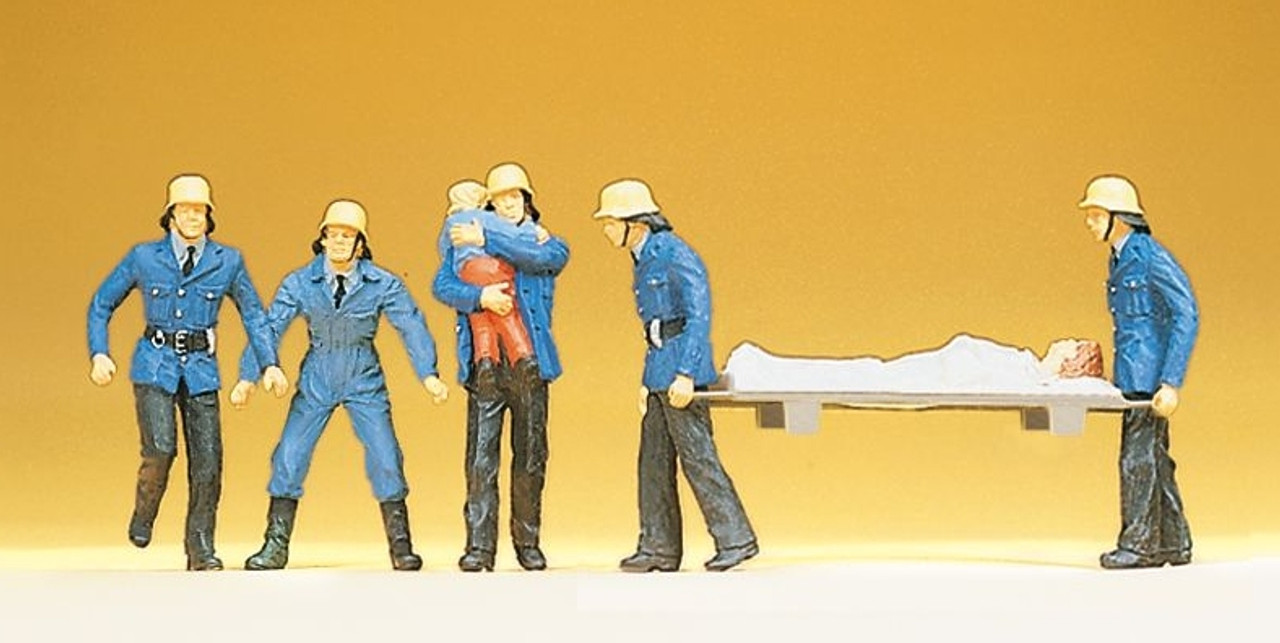 PREISER 14202 Firemen 00/HO Model Figures - Howard Scenic Supplies