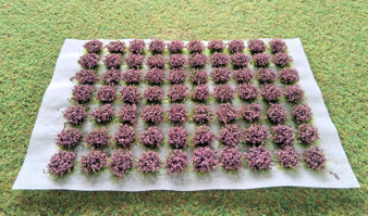 Self Adhesive 'Light Violet' Flowered Grass Tufts (70)