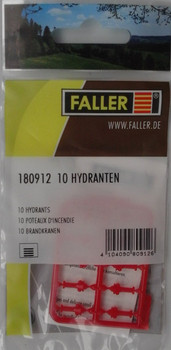 FALLER 180912 Hydrants (10) 00/HO Plastic Model Accessories