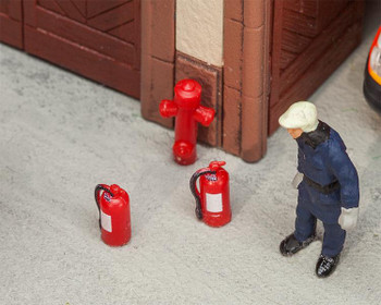 FALLER 180950 Fire Extinguishers & Hydrants 00/HO Plastic Model Kit