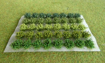 HSS MS40 - Self Adhesive Small Mixed Green Shrubs (40)