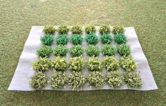 HSS MLGB30 - Self Adhesive Mixed Light Green Bushes (30)