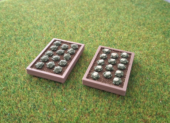 Cabbage & Cauliflower Beds for 00/HO Model Railway and Diorama's