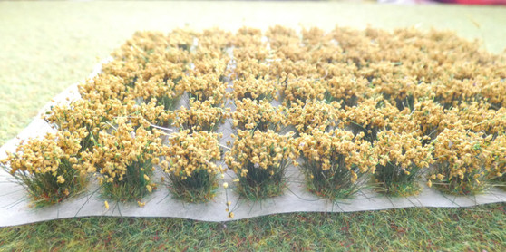 Self Adhesive - Tall Wild Flower Tufts 12mm Tall (70) 'Yellow'