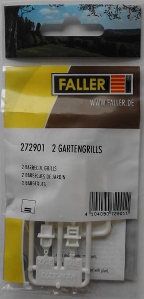 FALLER 272901 Barbeque Grills (2) 'N' Gauge Plastic Model Accessories