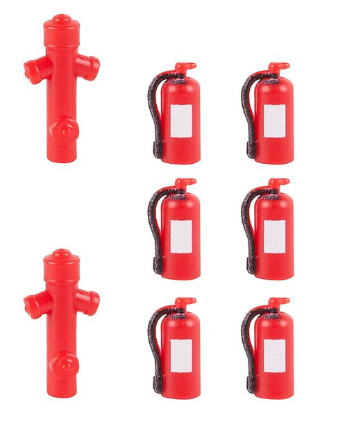 FALLER 180950 Fire Extinguishers & Hydrants 00/HO Plastic Model Kit