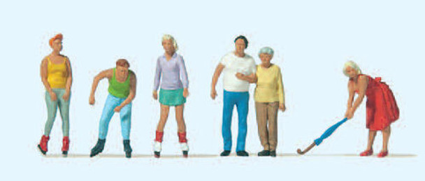 PREISER 10740 Skaters & Passers By 00/HO Model Figures