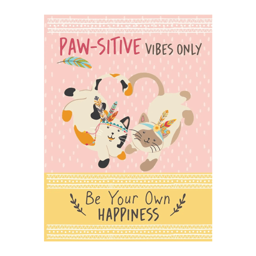 Get inspired with this gorgeous Paw-sitive Vibes Only - Be Your Own Happiness Quote Book. Filled with 96 pages of motivational quotes, life advice, jokes and self-help tips.