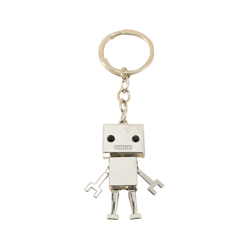 This delightful Robot Charm Keychain features a lovable robot, complete with dangly arms and legs and a sweet little face.