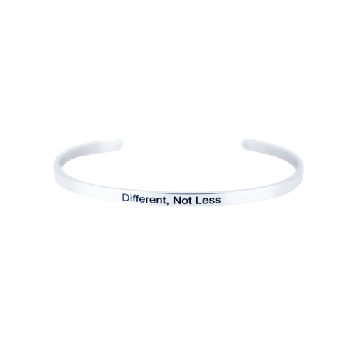 Introducing the Cuff Bangle - Different Not Less – an exquisite piece of jewellery that beautifully encapsulates the spirit of neurodivergence.