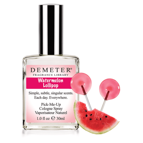 Demeter Watermelon Lollipop Fragrance captures the delightful & vibrant contrast between the sugary sweetness of fresh watermelon & a tart, eye-popping zing that jolts the senses.
