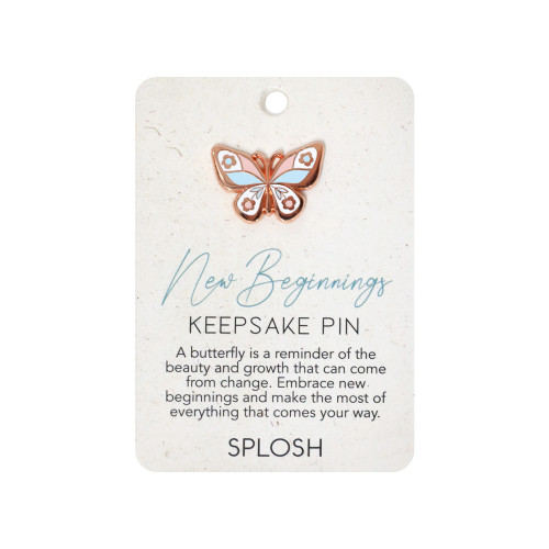 The New Beginnings Keepsake Pin is an emblem of hope, transformation, and the potential that lies within each change we encounter.