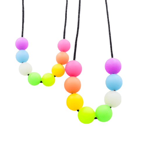 Step into the limelight with the Glow Bead Adult Chew Necklace, a unique blend of functionality and fashion - the perfect combination of a sensroy chew and a fidget in one!