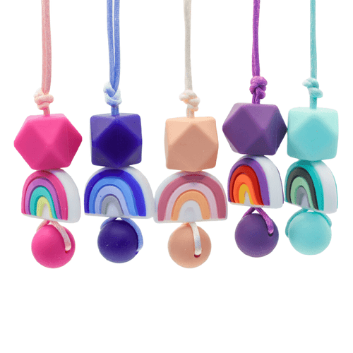 The Rainbow Adult Chew Necklace is more than just a sensory tool; it's a celebration of life, colour, and creativity. A gorgeous sensory chew and fidget in one!