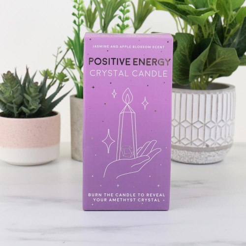 The Positive Energy Crystal Candle is more than just an item of luxury or decor; it's a journey from the sensory delight of fragrance to the tangible touch of a cherished crystal.