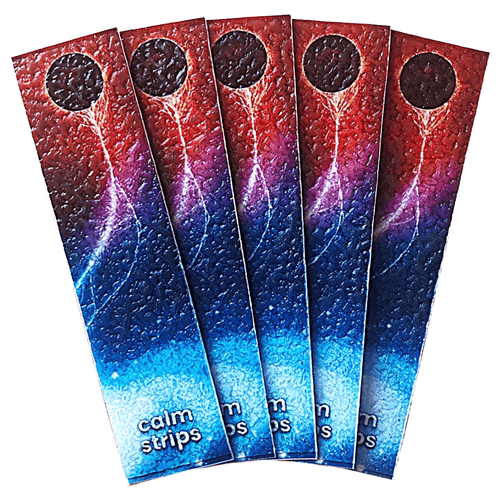 Calm Strips - Wolf Moon - River Rock textured sensory stickers are discreet fidget tools, crafted to provide sensory stimulation to help regulate and increase focus.