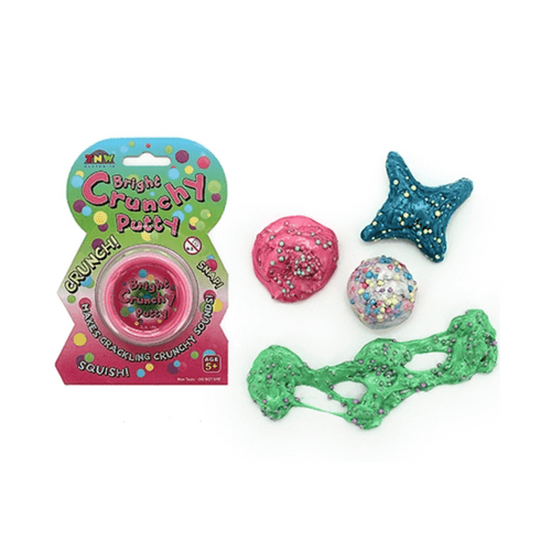 Get ready for a sensory experience with Crunchy Putty - the unique putty that snaps, crackles, and crunches! Stretch, squish, and shape the putty to your heart's content!