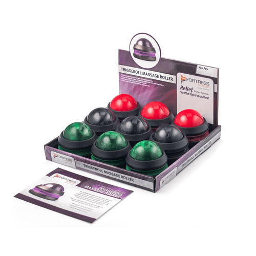 The Fortress Triggeroll Massage Roll is a versatile tool designed to enhance your massage experience featuring the unique “omni-directional” ball.