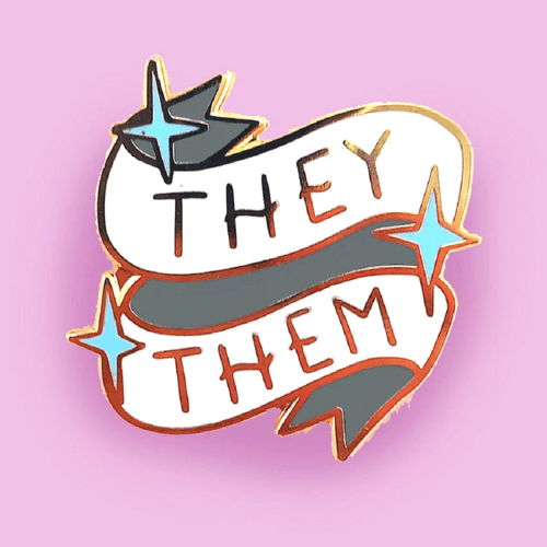 Wear this Jubly-Umph - They/Them Pronoun Lapel Pin with pride, showcasing your pronouns. Remember, it's not about fitting a mould; it's about being authentically you.