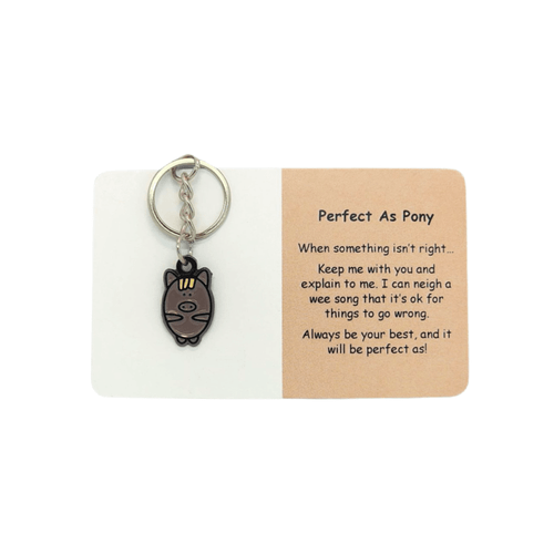 Every Little Joys Keyring - Perfect As Pony is a masterpiece created by Amelie, a young artist from New Zealand with a mission to uplift those struggling with mental health issues.