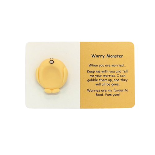 Each Little Joys Worry Stone - Worry Monster is hand crafted by teenage artist Amelie who is hoping to make a positive difference to people with mental health challenges.