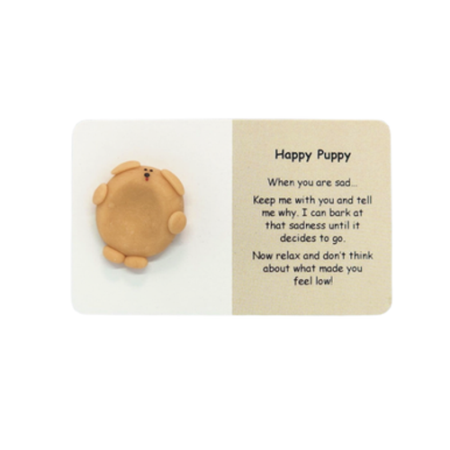 Each Little Joys Worry Stone - Happy Puppy is hand crafted by teenage artist Amelie who is hoping to make a positive difference to people with mental health challenges.