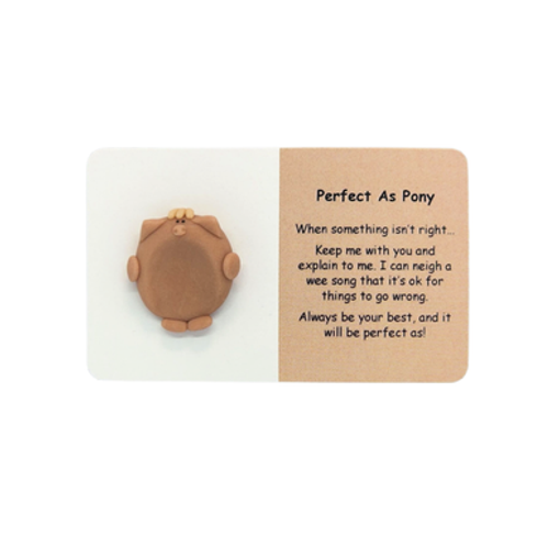 Each Little Joys Worry Stone - Perfect As Pony is hand crafted by teenage artist Amelie who is hoping to make a positive difference to people with mental health challenges.