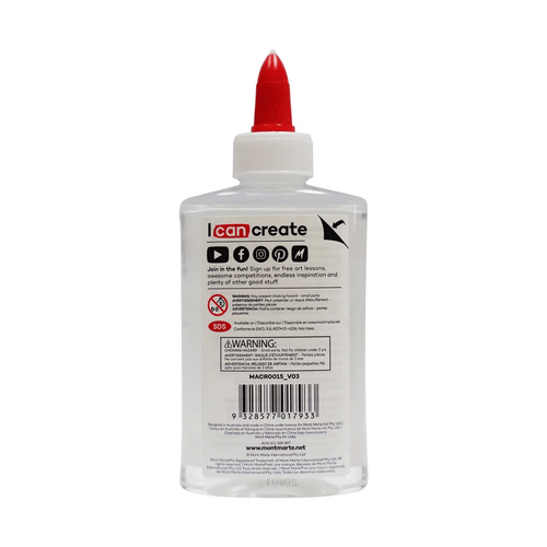 Mont Marte - Clear School Glue Gel 147ml is the perfect glue for children or artists. Ideal for paper cloth and craft. Apply on clean, dry surfaces. Spread thinly- press - leave to dry.