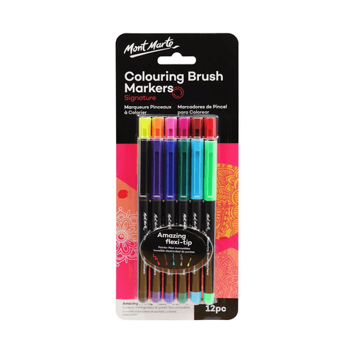 These versatile Mont Marte - Colouring Brush Markers 12 Pack give you the power to make your mark - whether that’s sweeping strokes, fine lines or bold blocks of colour.