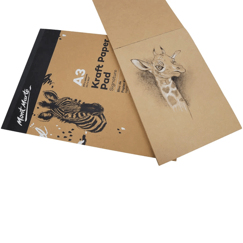 Mont Marte - Kraft Paper Pad features 50 quality 115gsm sheets that are perfect for a range of mediums including charcoal, pencils, ink and pastels.