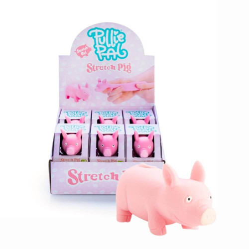 Introducing the super squishy and stretchy Pullie Pal Stretch Pig! This pocket-sized piggy is not only adorable but also incredibly fun to squish and mould.