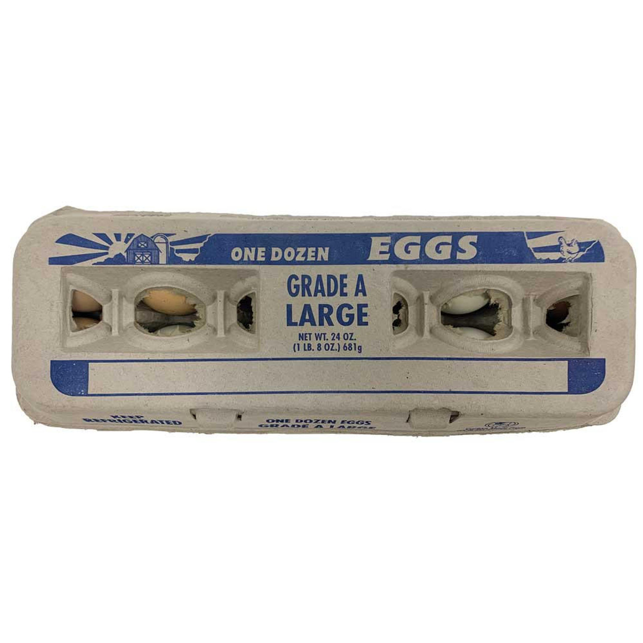 Grade A Large Printed Egg Cartons