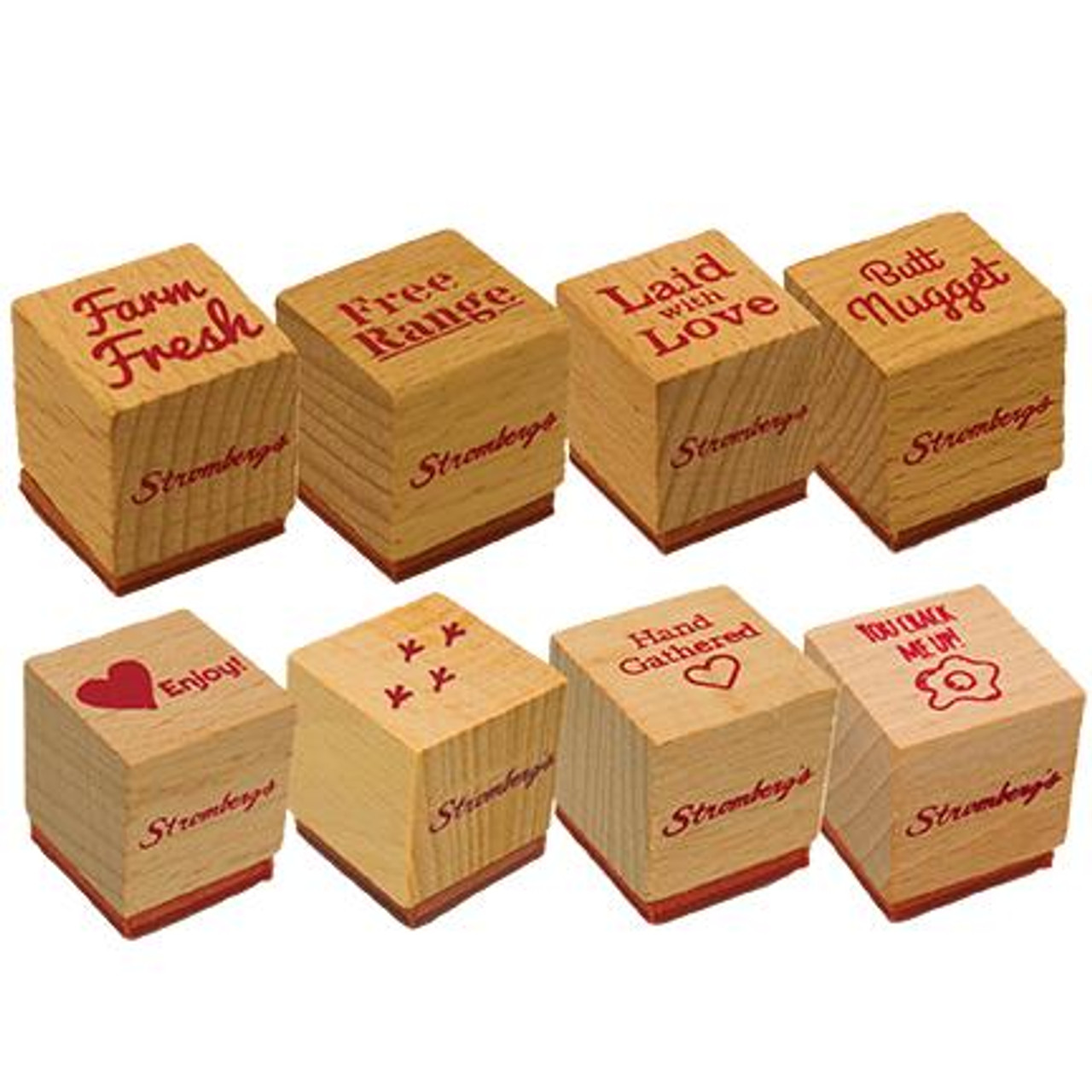 Deluxe Egg Carton Stamp Set - 5 Stamps plus hangtags - Elegant