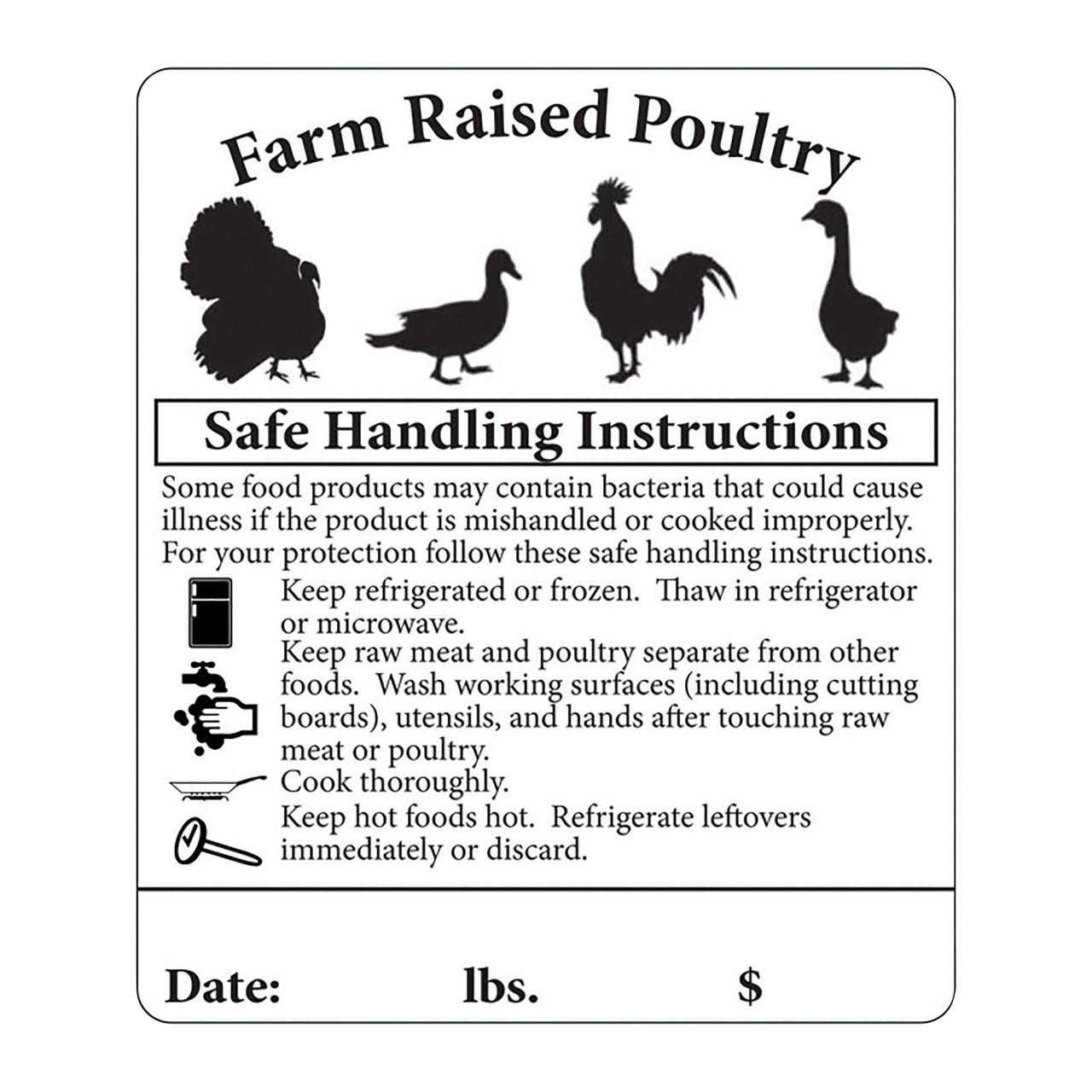 Safe Handling Instruction for Food Stickers