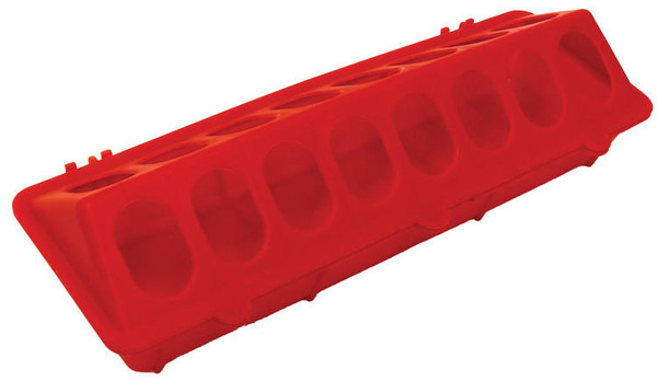 12" Red Plastic Ground Plastic Feeder