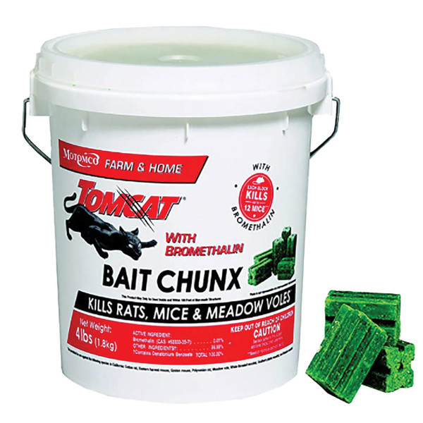 Tomcat Bait Chunx with Bromethalin for Mice and Rats