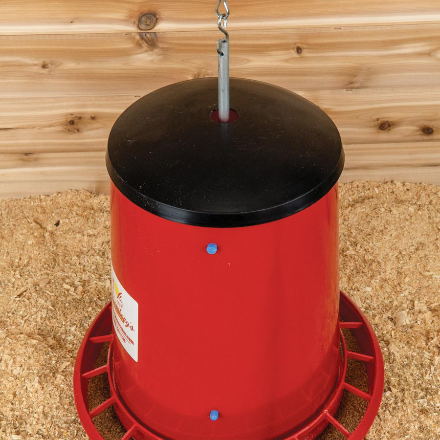 PH151 strombergs 50 lb capacity hanging feed saver feeder in use alternate PH151 strombergs 50 lb capacity hanging feed saver feeder in use alternate