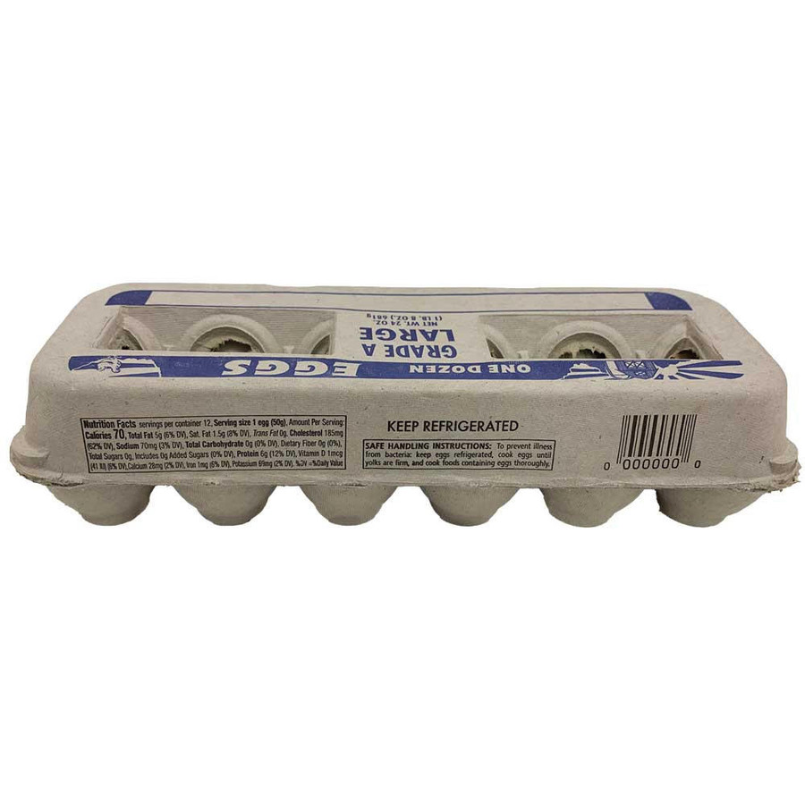 Grade A Large Printed Egg Cartons, Y012, Stromberg's.