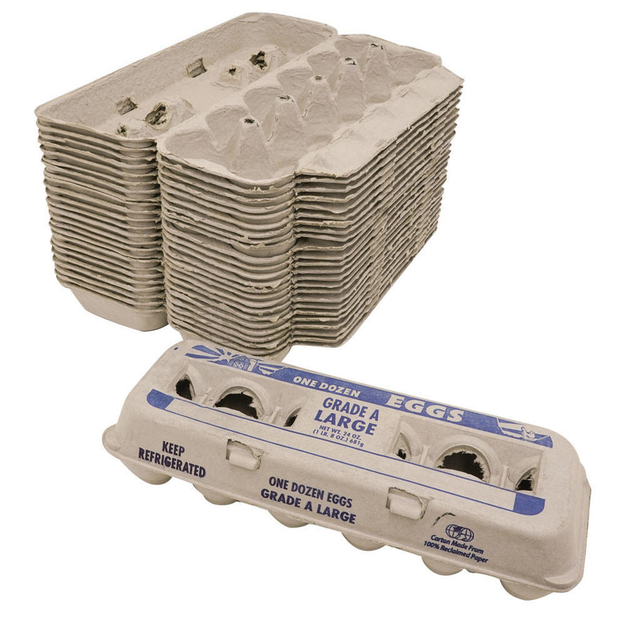 Grade A Large Printed Egg Cartons, Y012, Stromberg's.