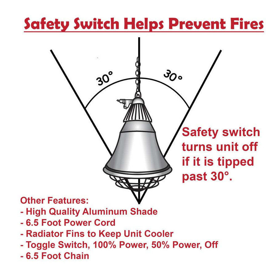 Heat Lamp With Safety Switch