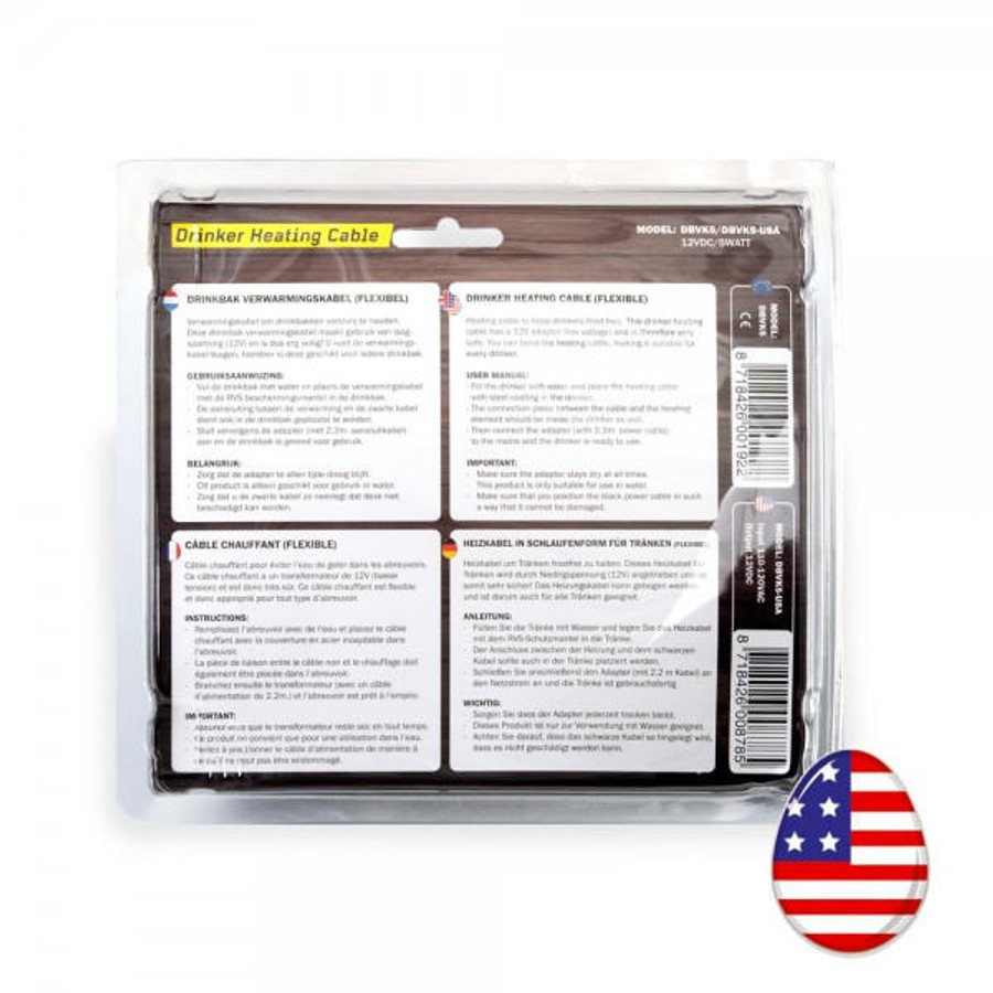 Flexible Winter Drinker Heating Cable with 24V Adaptor Flexible Winter Drinker Heating Cable with 24V Adaptor