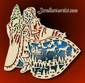 Fretwork Santa Claus 2 Scroll Saw Artist