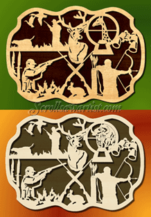 Hunting plaque Scroll Saw Artist