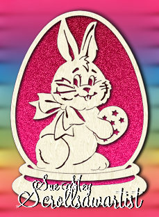 Oval globe - Easter bunny - Scroll Saw Artist