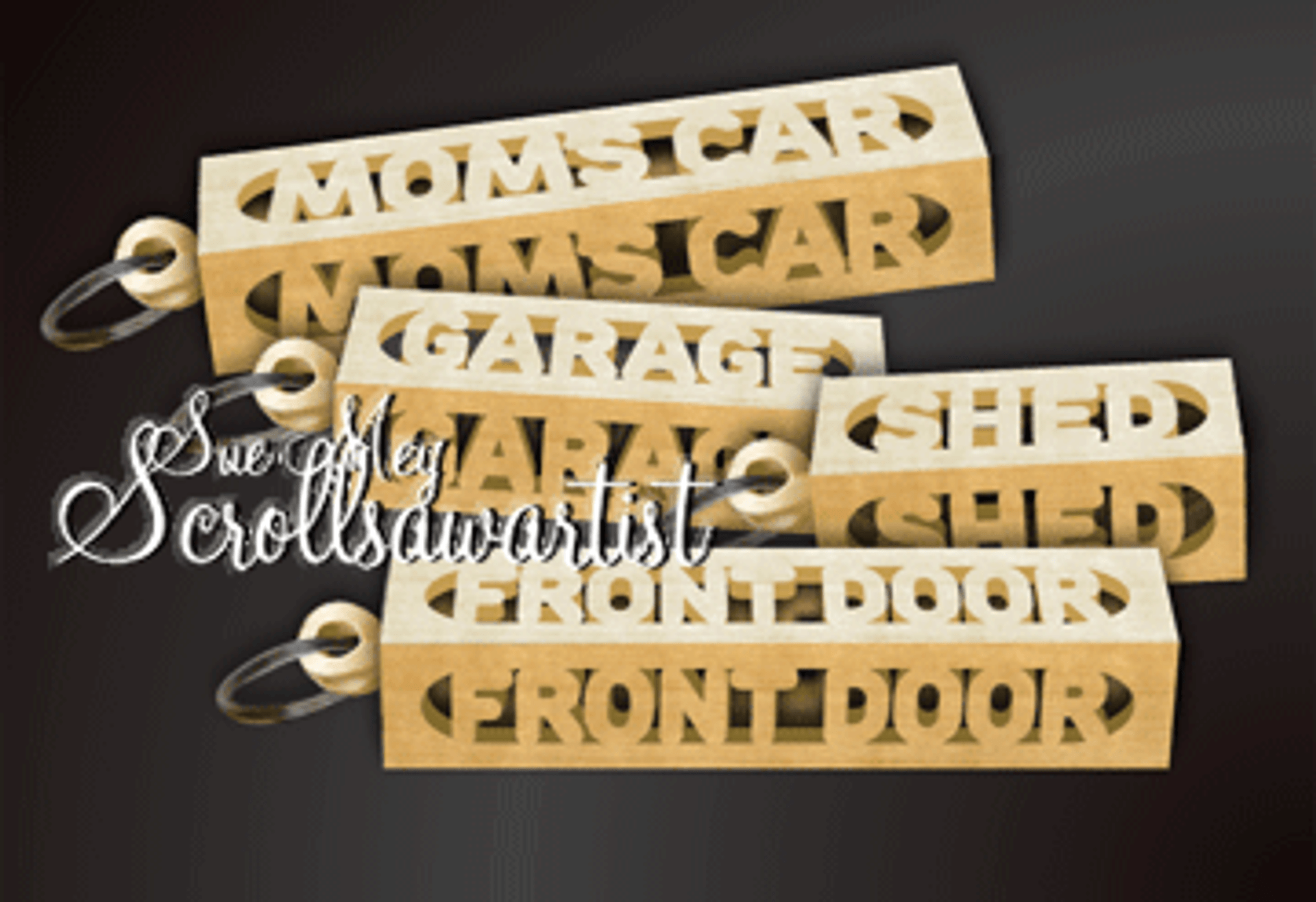 Compound cut Key Tags Scroll Saw Artist compound-cut-key-tags-scroll-saw-artist