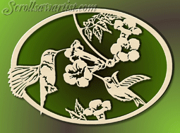 Two hummingbirds Scroll Saw Artist