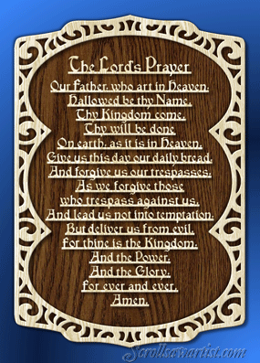 The Lord's Prayer #2 - Scroll Saw Artist